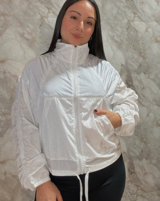 Windbreaker satin jacket